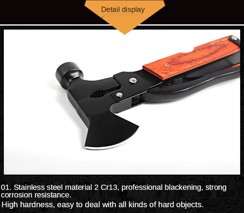  Compact all-in-one design foldable hatchet with multi tool functions Multi-function