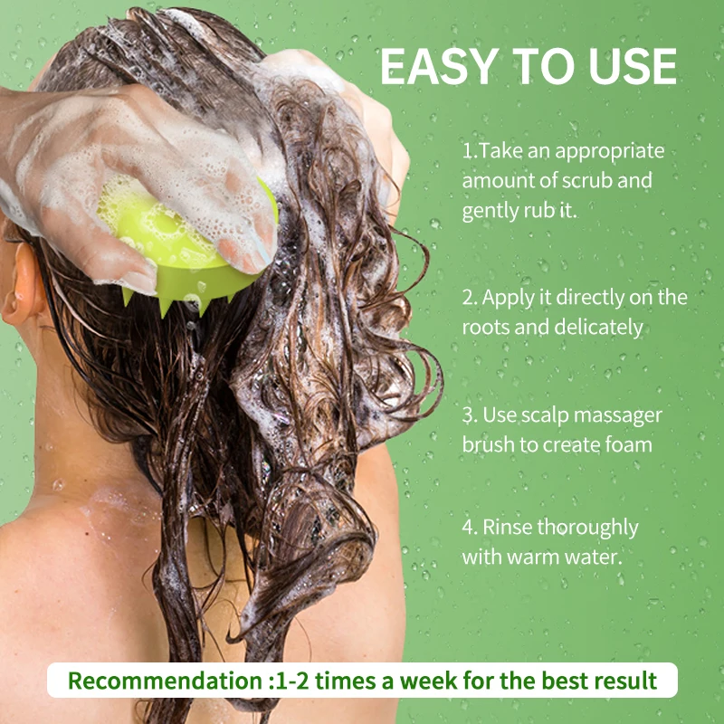 Private label hair treatment nourishing detox scalp scrub rosemary hair exfoliate scrub