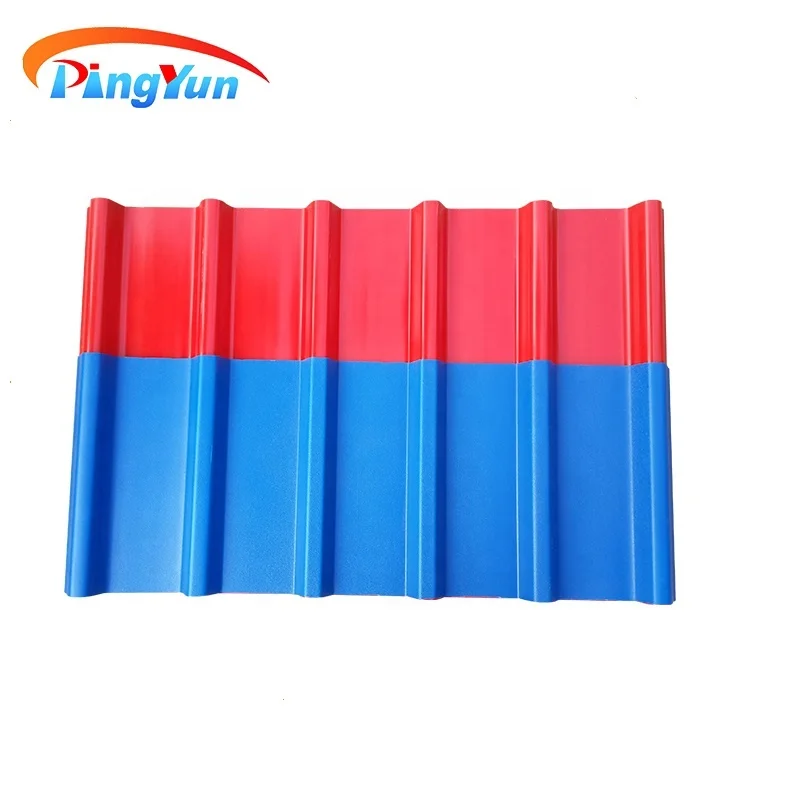 peru hot sale pvc roof tile  heat insulation brick red asa upvc plastic roof sheet