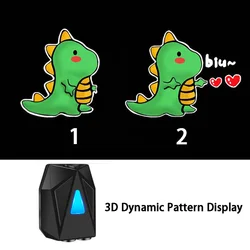 Rechargeable Car Door Atmosphere Warning Light Novelty LED Car Light Dynamic Cartoon Projector Lamp Pikachu Anime Decor Lamp