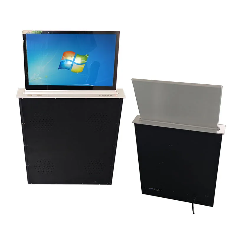 Conference Table Lcd Motorized Lift Monitor Conference Microphone Motorized Touch Screen Lcd Monitor Lift With Audio