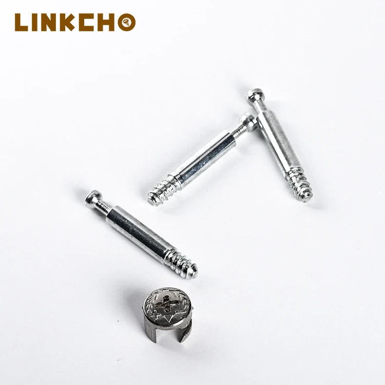 M6 Steel Furniture hardware Cabinet Screws Connecting nut Plastic Dowel Invisible Connecting mini fix Bolt Metal Fastener