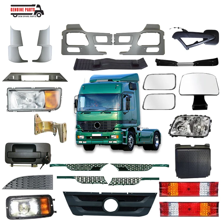 Good quality actros mp2 mp3 mp4  truck spare parts;Use for  actros chassis  body parts engine parts taillight headlamp