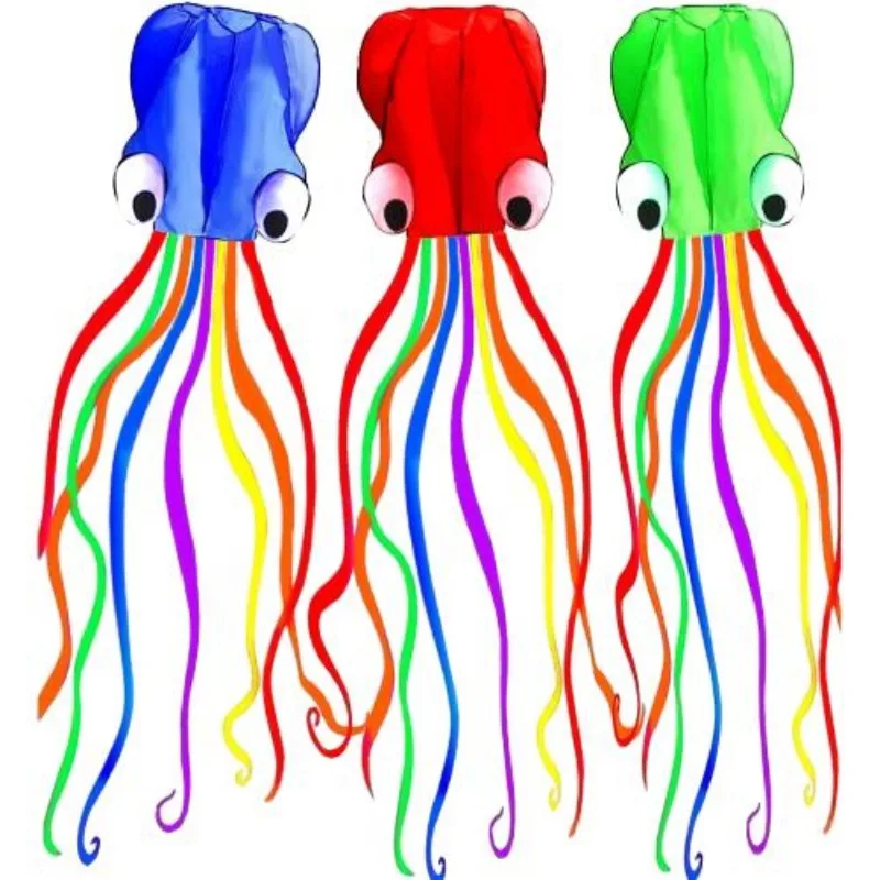 Wholesale Easy-Fly Giant Octopus  Outdoor Fun 100m Rope Beach  Park Kites Toys