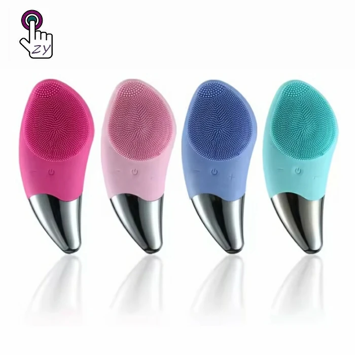 Popular private label Exfoliators automatic foaming Sonic silicone Facial Cleansing Brush Silicone Face mask Cleaning Brush