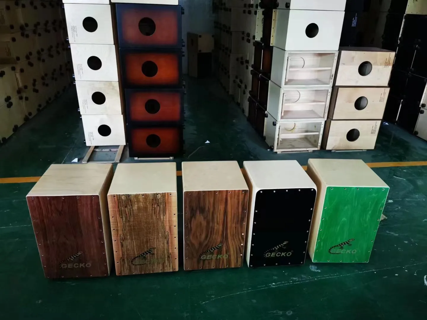 GECKO CS80SM Cajon box drum Children mini steel string natural Spalted Maple Birch wood body Cajon drum for kid toy