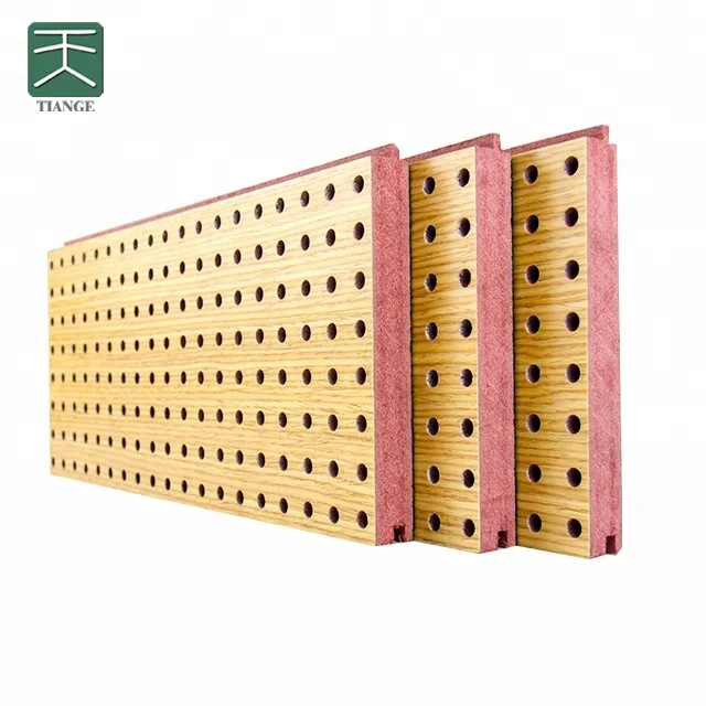 Building Project/TianGe Sound Absorbing Perforated Insulation Studio Wooden Wall Ceiling Soundproof Acoustic Panels