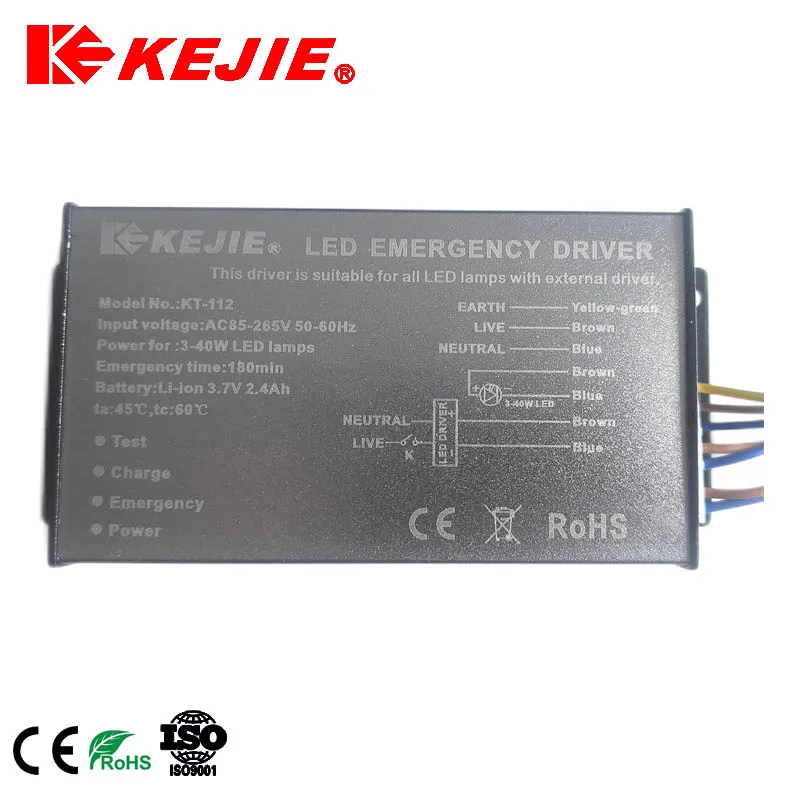 3-40W slim emergency conversion kit led emergency driver emergency power supply for led panel with li-ion battery