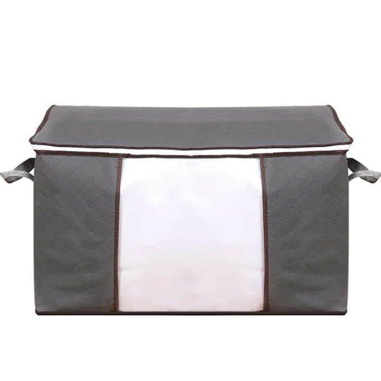 
Folding storage bag Quilt Clothes Zipper Clear Windows Storage bag Breathable fabric storage bag customized 