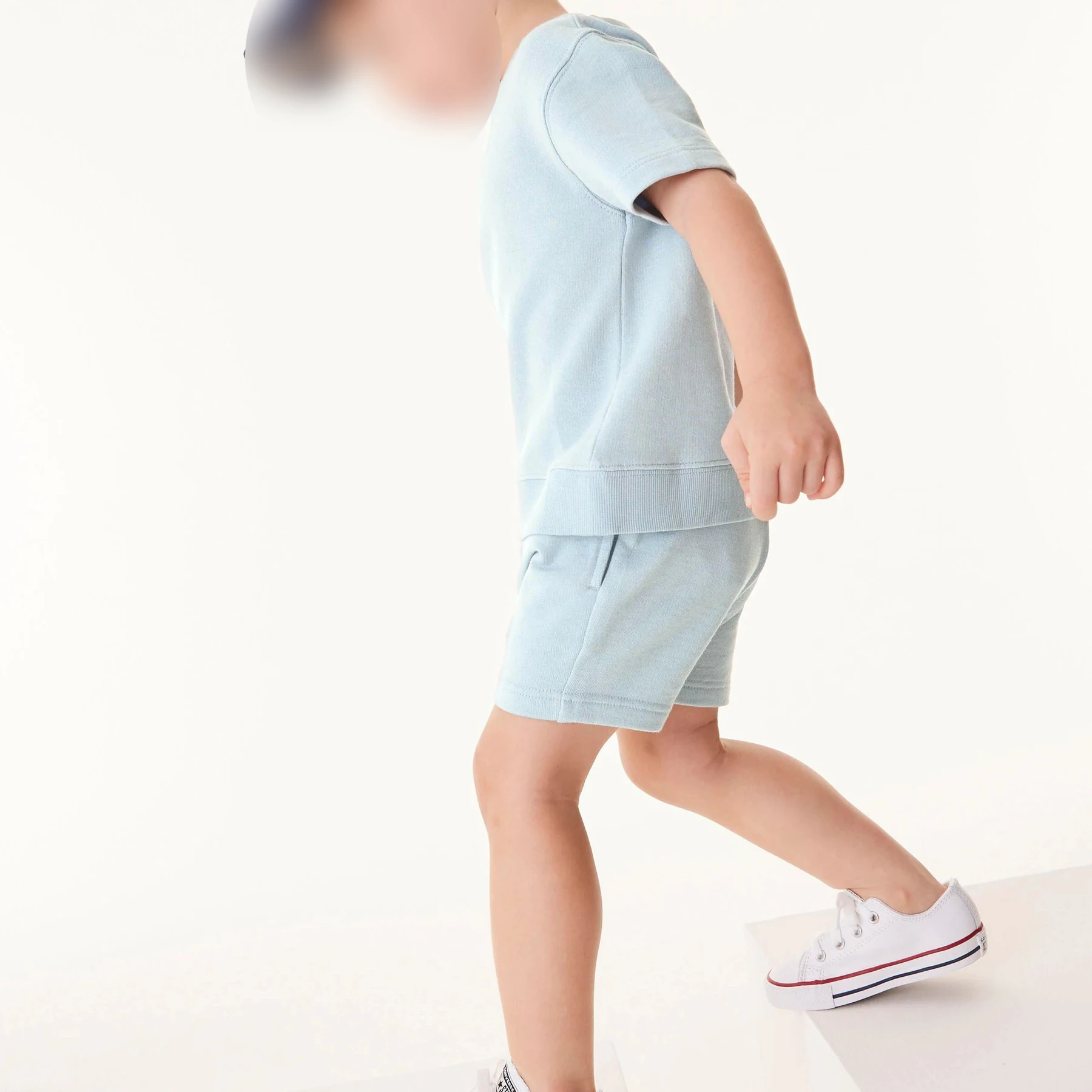 designer clothes Apparel design services kids blank solid color plain sweat t-shirt and shorts set OEM custom baby boy clothing