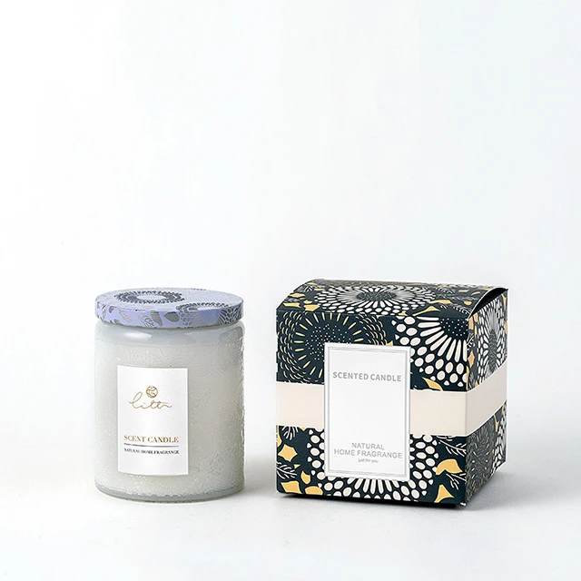 Trendy 7*7*9cm Clear Glass Dome Cover Beeswax Purple Wine Romantic Luxury Set Bougie Parfumee in Tins