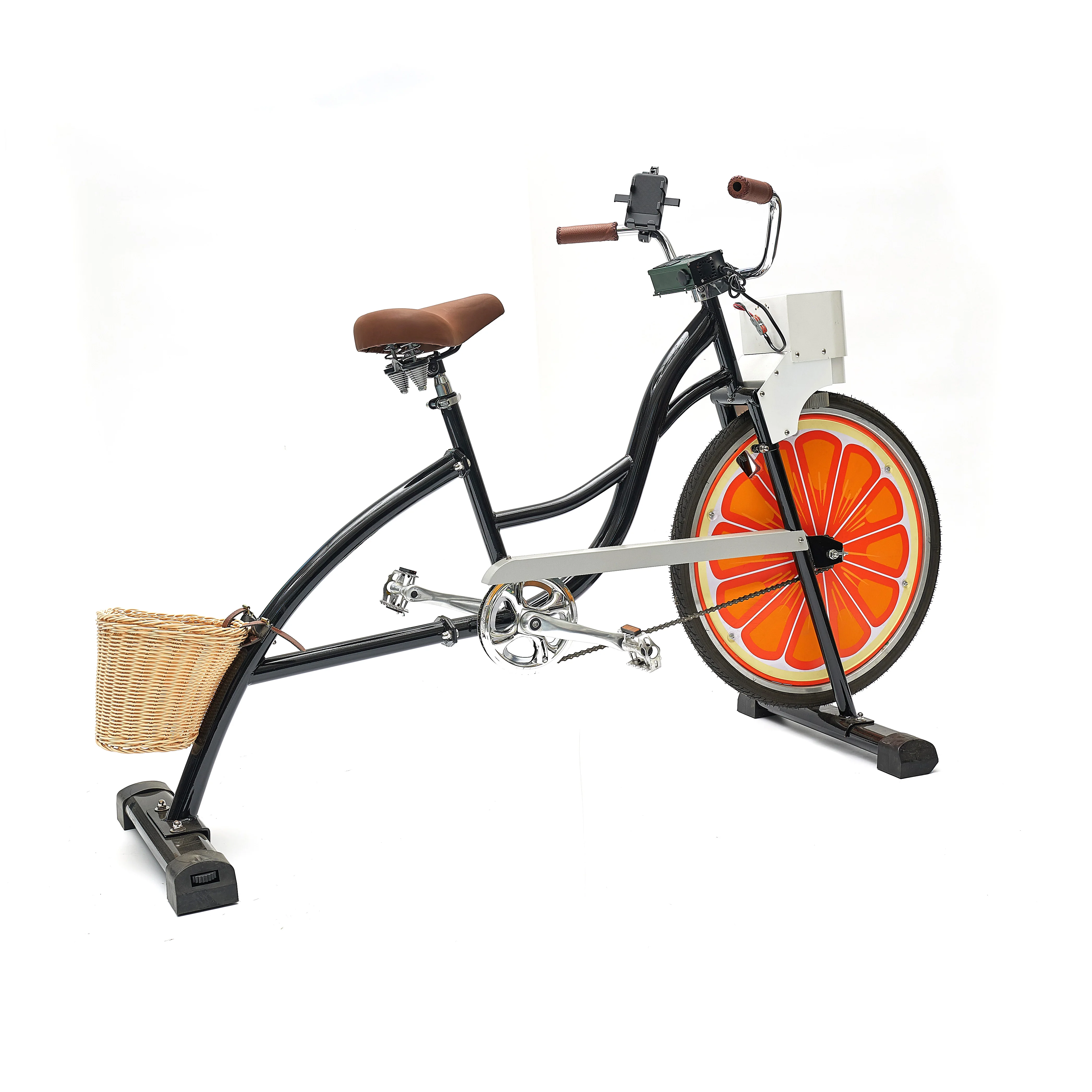 EXI hot selling 2024 bike advertisement foot pedal power generator hybrid cruiser bike for human powered amusement rides