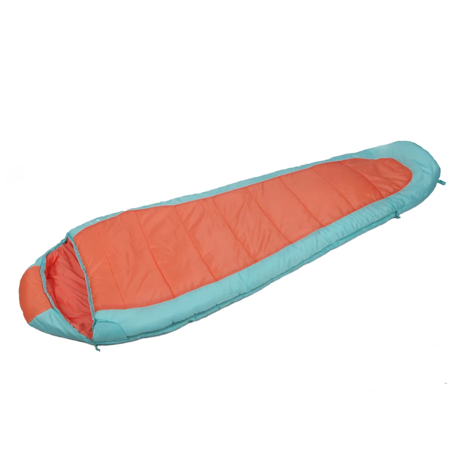 4 Season Lightweight  Washable Two-way Zip Warm Camping  Mummy Sleeping Bag with Hood