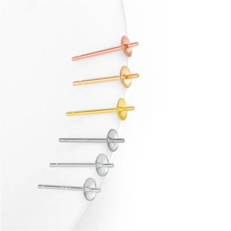 925 Sterling Silver Ear Hook  For Jewelry Making Supplies Pearl Base  Earring Jewelry Findings