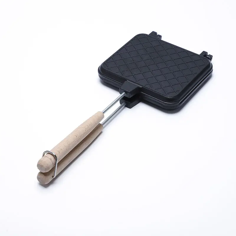 Hot Sand Double Side Grill Fry Pan With Detachable handle Sandwich Frying Pan Bread Toaster Non-Stick Pan Mould