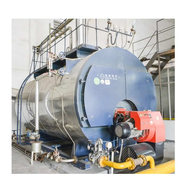 Less heat loss gas oil fuel big furnace WNS steam generator boiler for dyeing industry