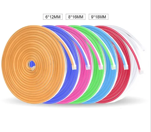 custom 5m/roll China outdoor waterproof LED flexible neon tube light wall signs Merry Christmas