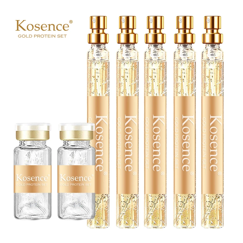 Kosence golden collagen thread face care firming lifting serum korean 24k gold protein thread