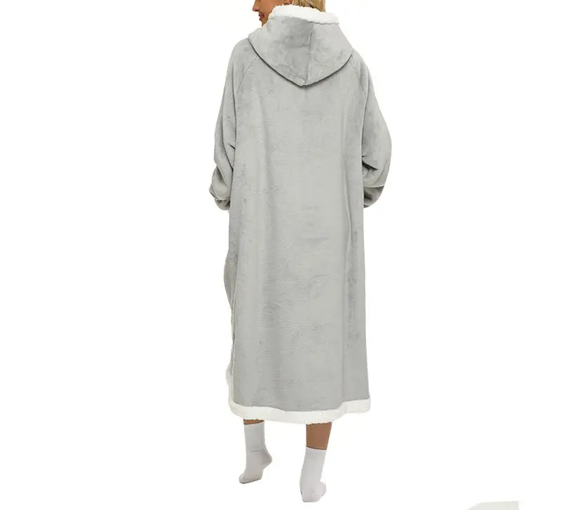 Dynamics Blanket Hoodie Dropshipping Flannel Hoodie Oversized Pocket Blanket Kids Jumper Fleece Long Sleeve Hooded Sweatshirt