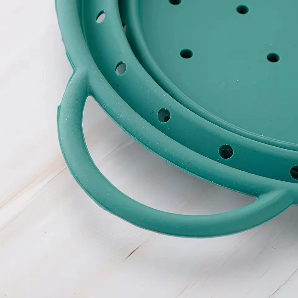 Kitchen Accessories Microwave Oven Basket Steam Tray Of Food Steamer Silicone Vegetable Steamer Cooking