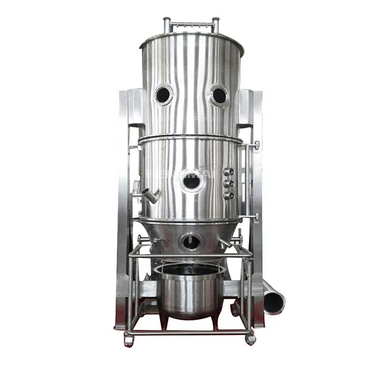 top spray fluid bed processor granulating powder one step granulator in fish feed aquatic products poultry field