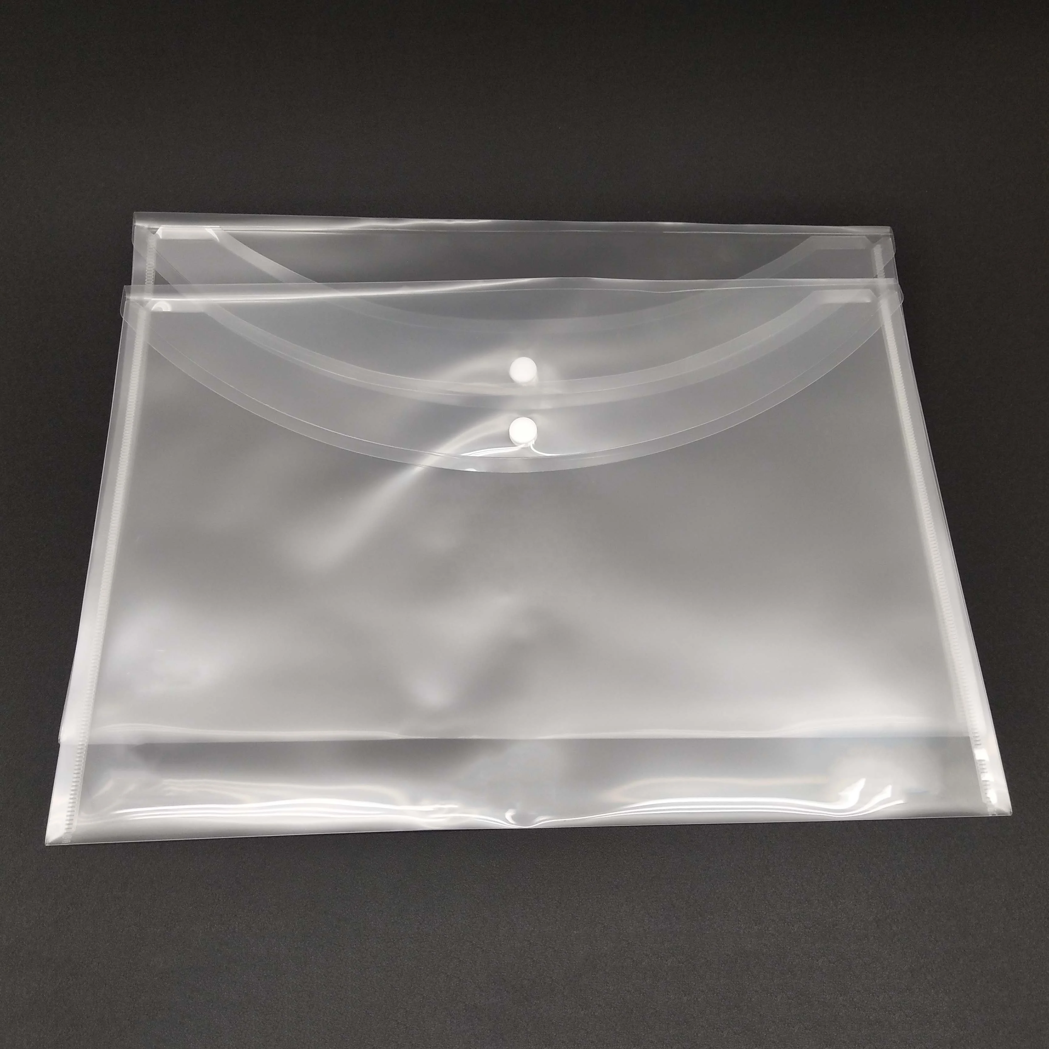 Promotional Waterproof custom clear file transparent envelope for A3 A4 FC paper plastic wallet file folder