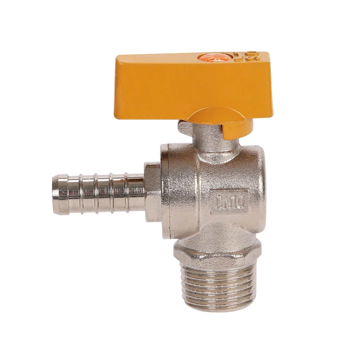 new products barb side gas valve male threaded gas valve with yellow color t type handle brass gas valve