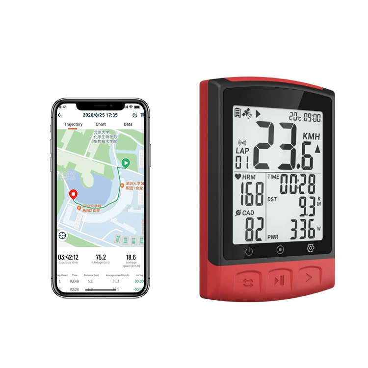 Водонепроницаемый велокомпьютер West Biking, 2,3 дюйма, GPS, с хранилищем данных для занятий спортом