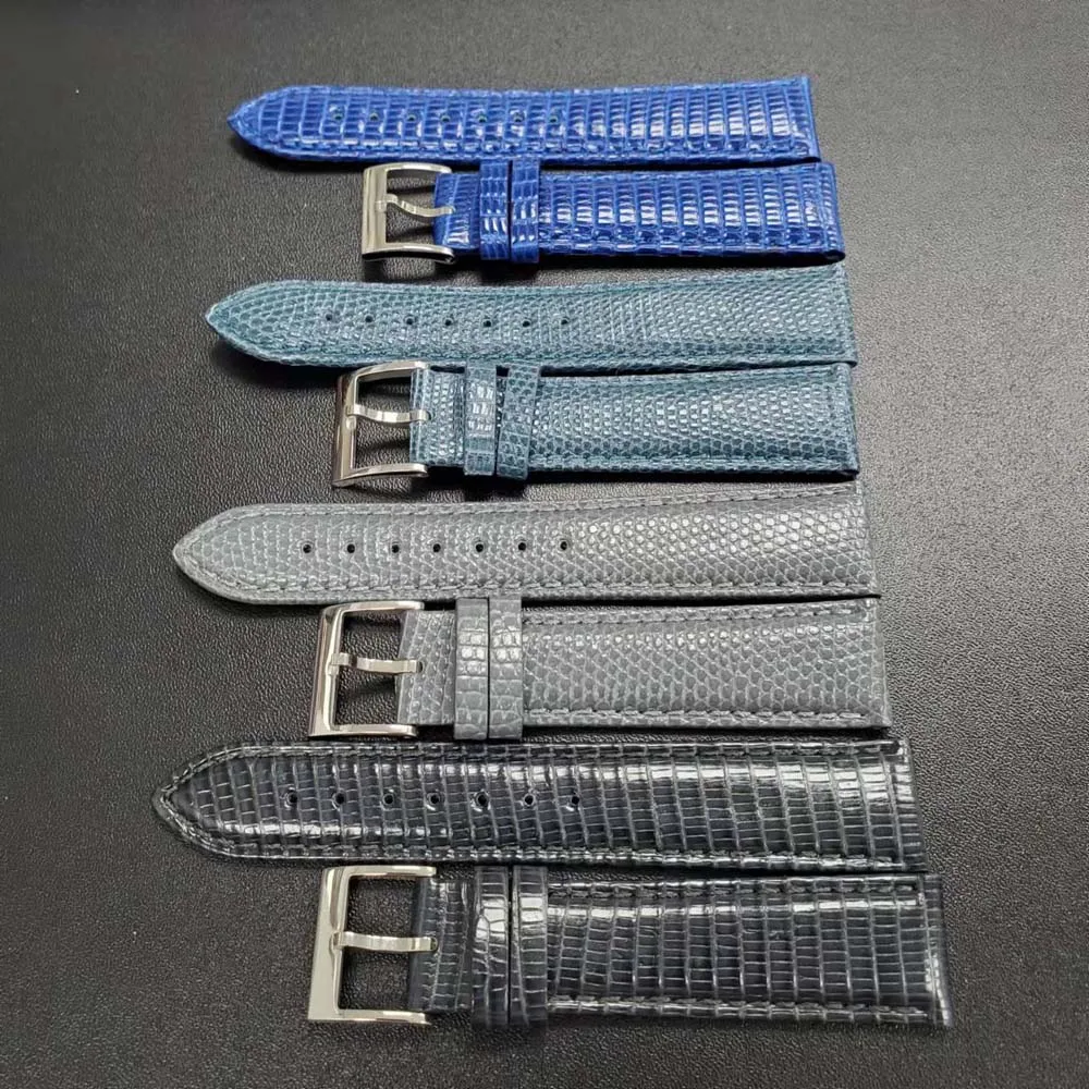 16mm 19mm 22mm Genuine Green Teju Lizard Skin Deployment Replacement Watch Strap Band for Cartier watch