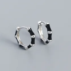 925 Sterling Silver Earrings Colorful Women Huggie Earring With Zircon Dripping Oil Craft Enamel Hoop Earring