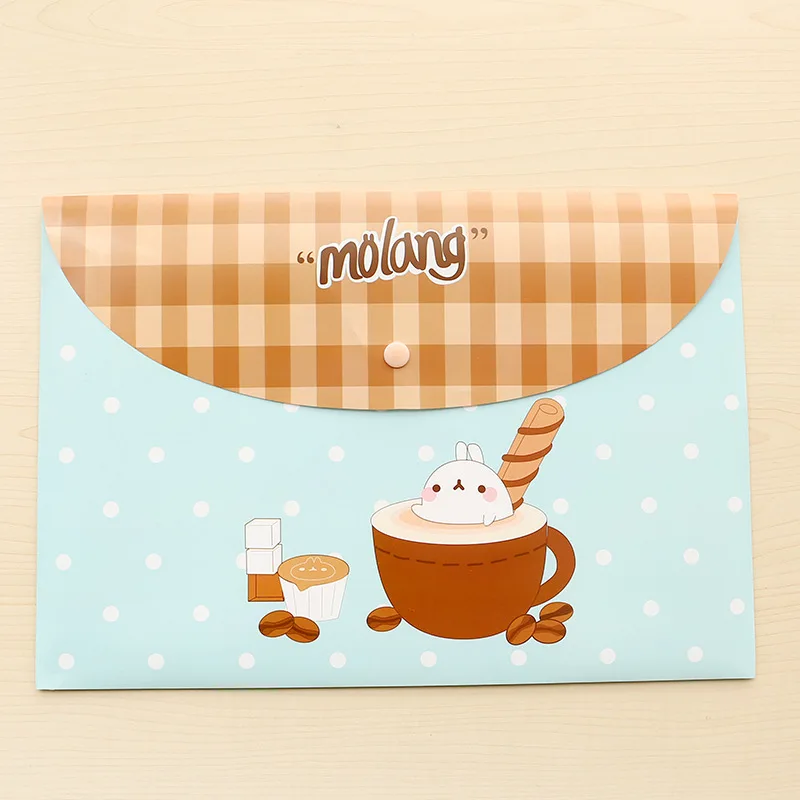 A4 Size cute style cartoon examination paper file portfolio document folder pvc storage bag