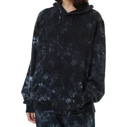 Hight Quality 100% Cotton Cool Pullover Sweaters Sweatshirt Casual Street Style Tie Dye Unisex Hoodie
