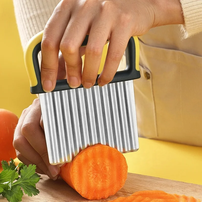 Новое поступление ручной сверлильный резак из нержавеющей стали для овощей волнистые лезвия картофеля