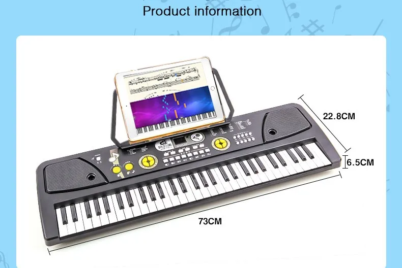 China Child Children Speaker Microphone 61keys Electric Piano