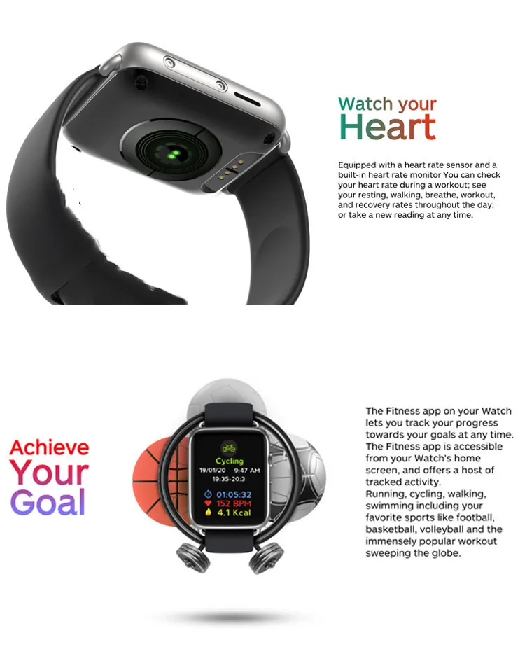 2G 3G 4G Smart Watch android phone Fitness Tracker Touch Screen Smartwatch  Waterproof Fitness Watch with GPS