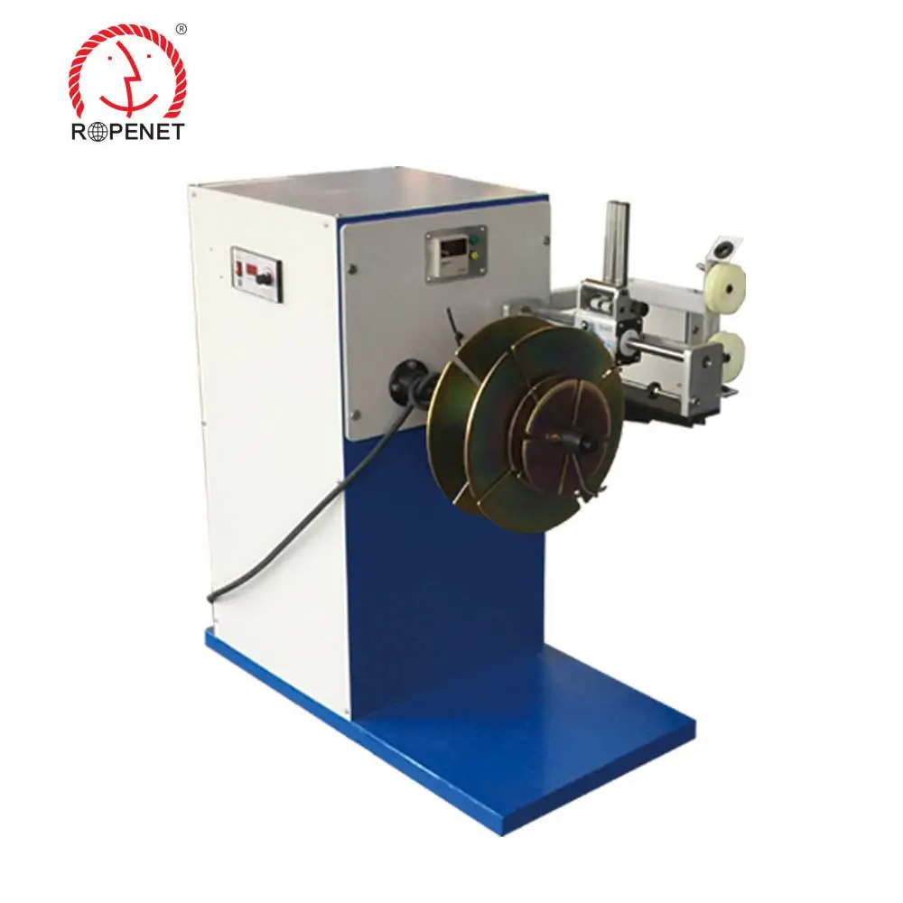 Plastic Rope Weaving Belt Rewinding Coiler Machine With Meter Counter