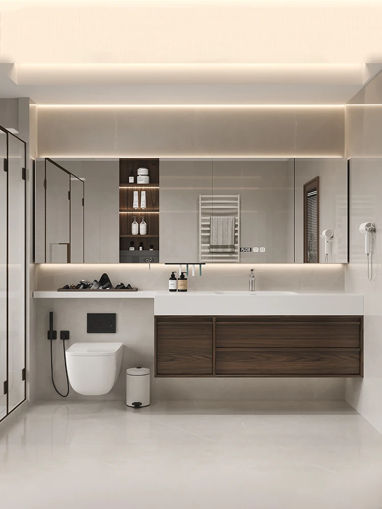 Hotel bathroom vanity cabine  Customized Modern Simple    Bathroom Cabinet Sink   Washbasin Combination Modern Bathrooms