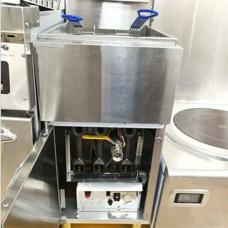 commercial fryers chips frying machine Kitchen equipment 3 tubes deep fryer Industry gas fryers
