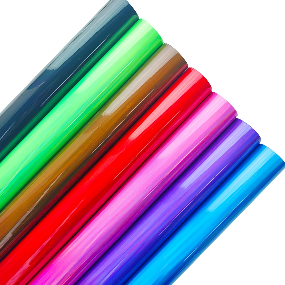 2024 new products Wholesale Solid color laser PVC film jelly vinyl  for the production of coin purse handbag