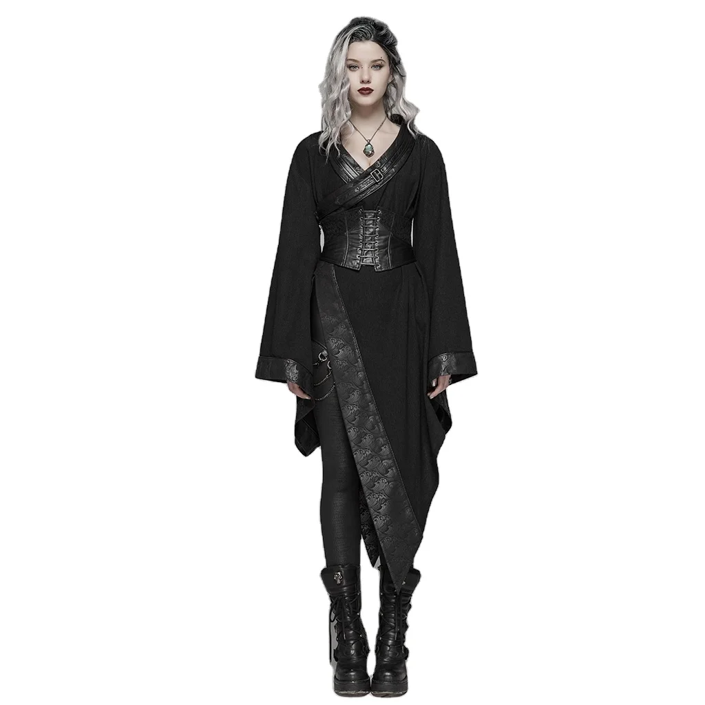 China Factory In Stock Delicate Plus Size WY-1068  Punk Kimono coat women Japanese kimono Irregular coat kimono  dress coat