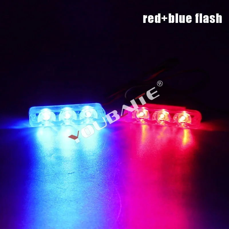Car Mid-grid Flashing Lights Led High-power Wireless One-to-two Ultra-bright Clearing Warning Lights Modified Decorative Light