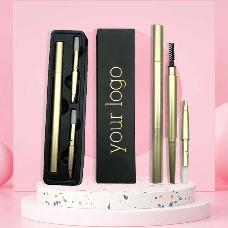 2024 refillable eyebrow pencil set waterproof twist up eyebrow pencil brow line  with low MOQ