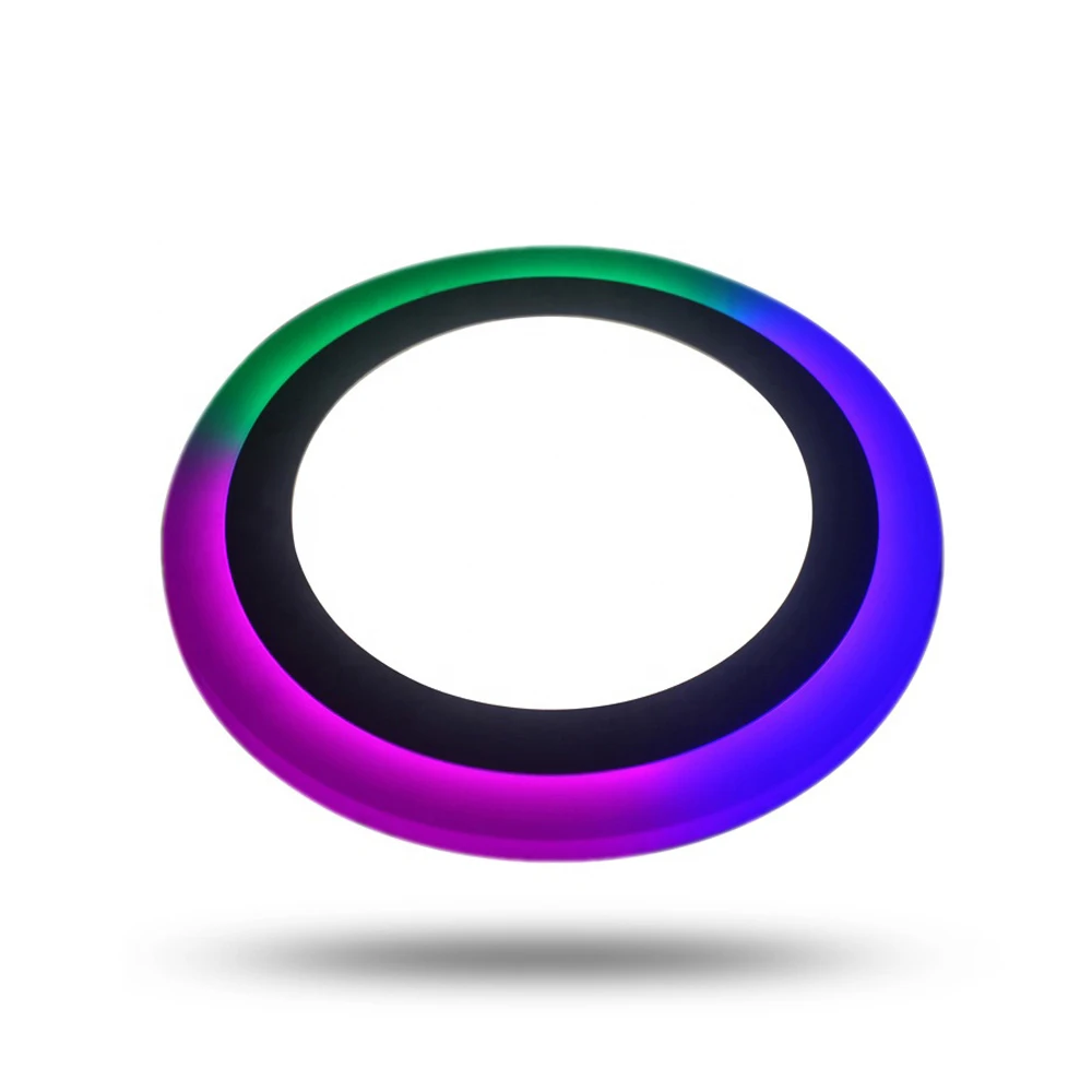 RGB белый + желтый квадратный круглый 24 Вт двухцветный 24-ваттный светодиодный панельный светильник двух цветов