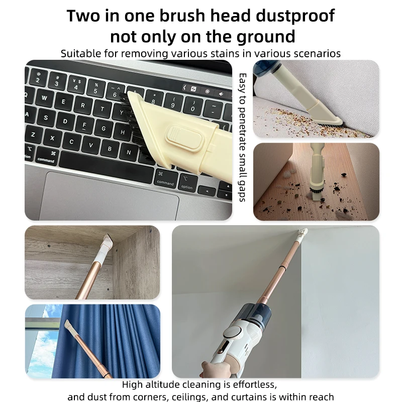 Newly upgraded wired dust removal machine double dust cup large suction handheld pushrod vacuum cleaner