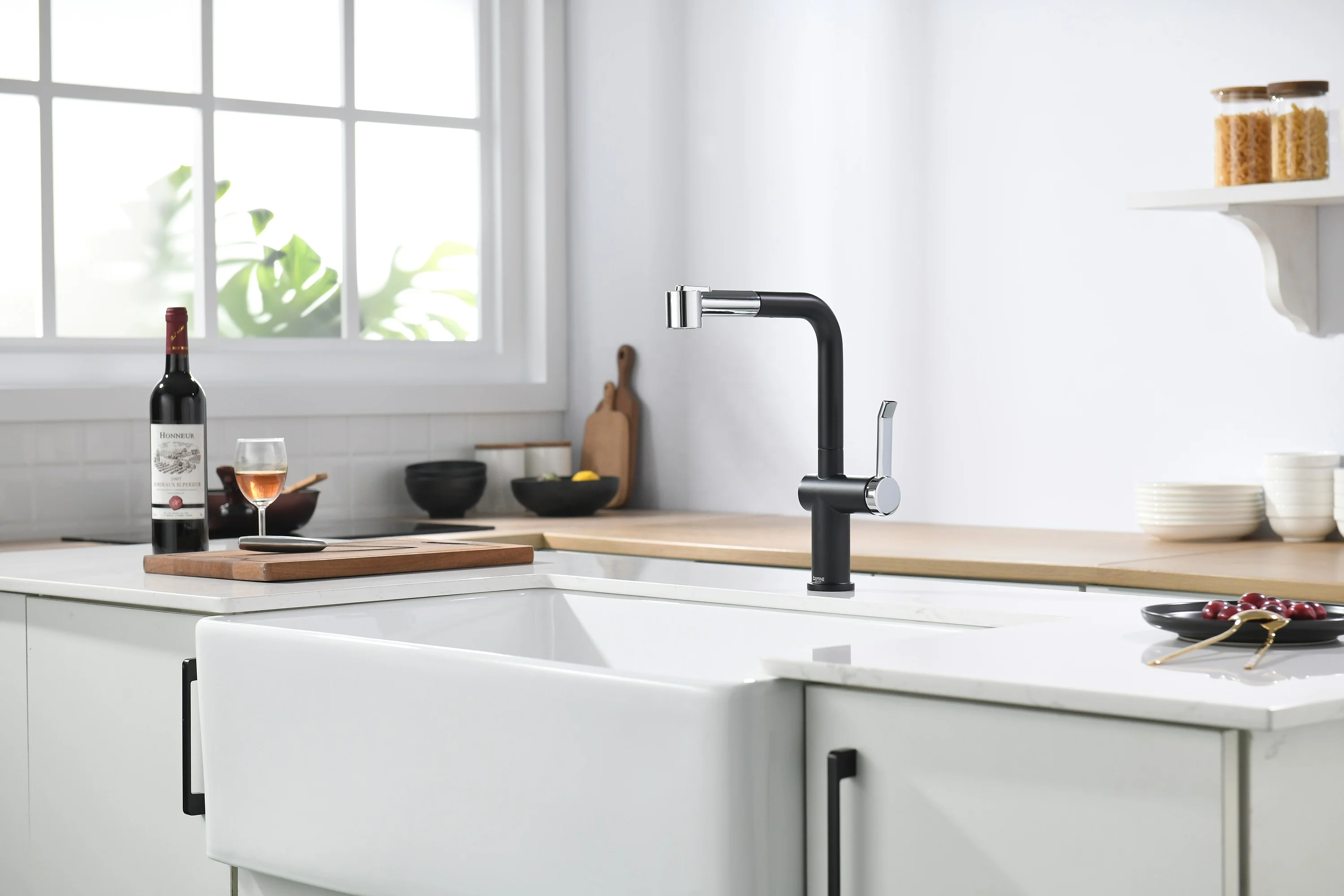 European Style Pull Out Kitchen Touch Faucet Black Kitchen Faucet Chrome Mixer Kitchen Faucet