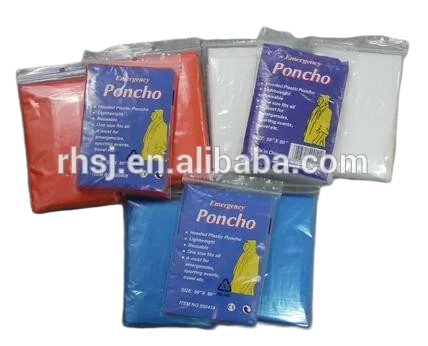 Custom LOGO PE plastic transparent pocket clear disposable & reusable raincoats waterproof rain wear coat poncho for men adults