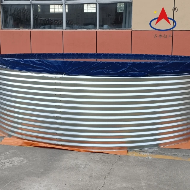 Galvanized steel  sheet +PVC tarpaulin  impounding dam fish pond