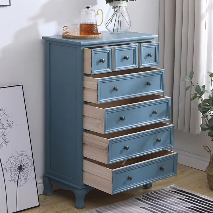 Modern luxury vintage furniture with drawer storage display cabinet White locker