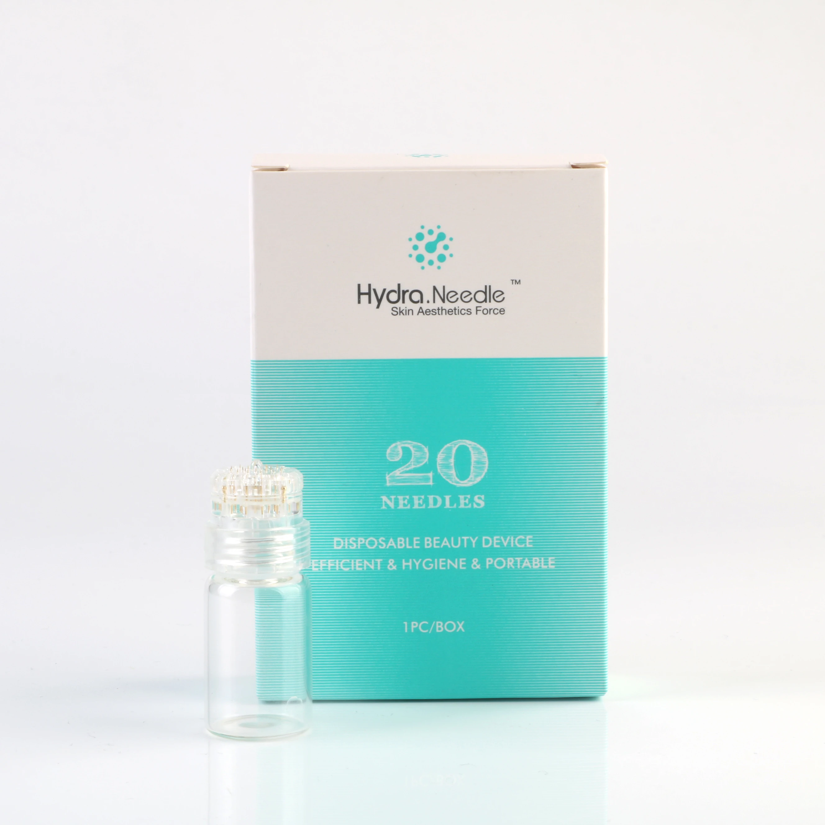 BOWKET 20 Needles Hydro Stamp Roller Micro Needle Hydro Derma Needle Stamp for Skin Whitening Microneedle for Face US Plug