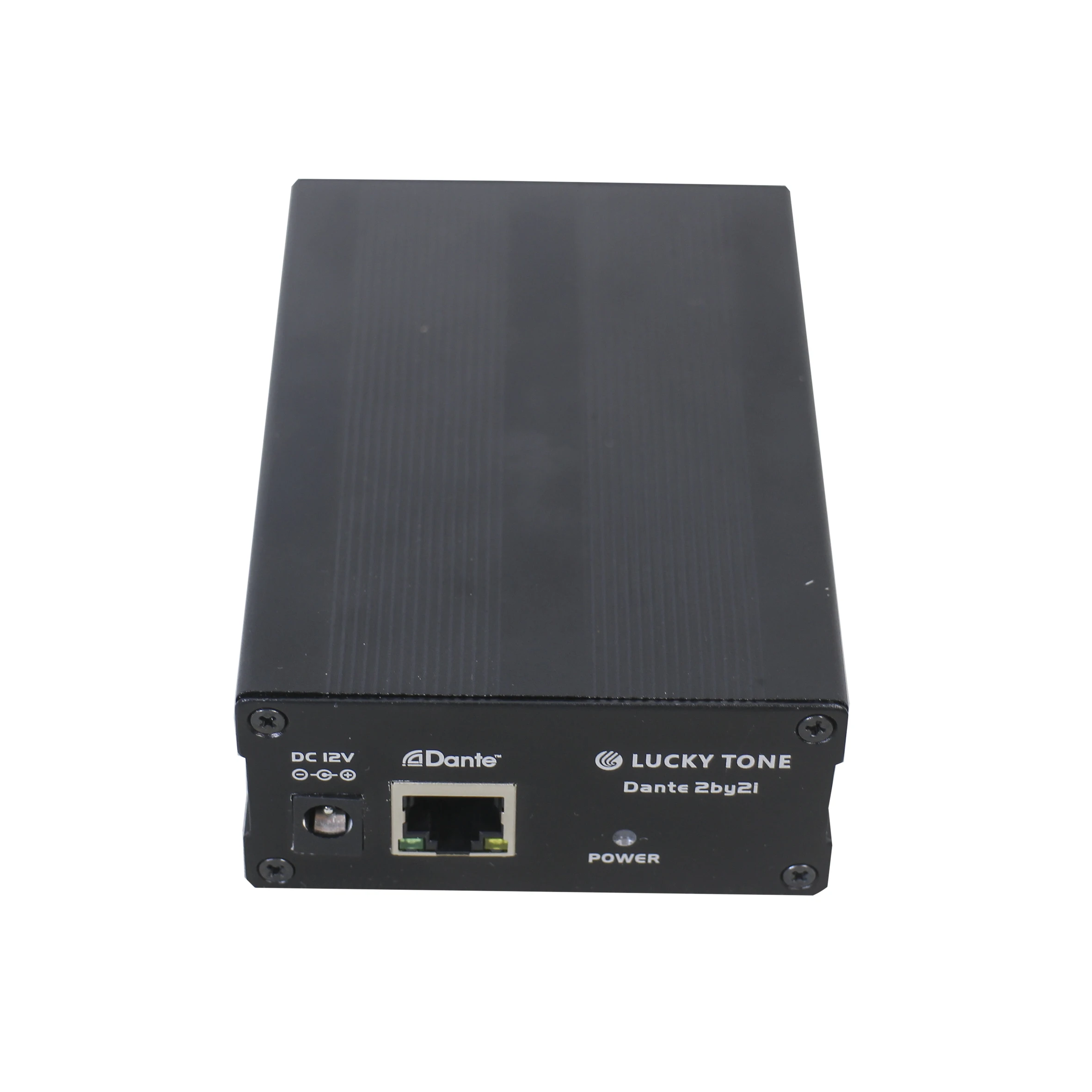 T CAT5/6 Connector Small Mounting Bracket Dante 2 in Out Transmitter Audio with POE Splitter